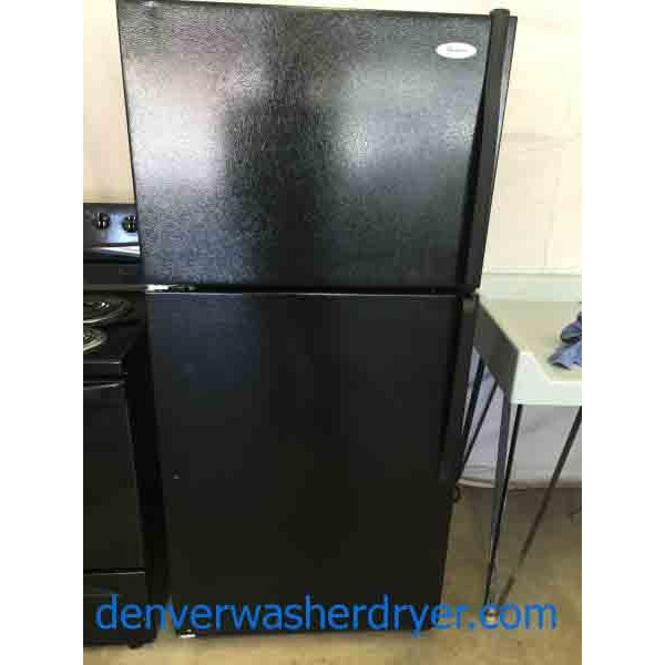 Black Whirlpool Kitchen Appliance Bundle, Great Condition and Matching