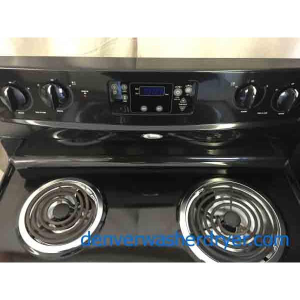 Black Whirlpool Kitchen Appliance Bundle, Great Condition and Matching