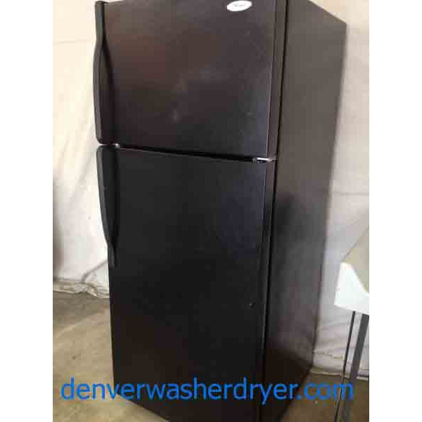 Gleaming Black Whirlpool Refrigerator!