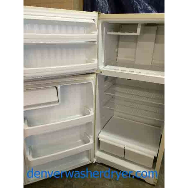 Hotpoint Refrigerator, 15 Cu Ft, Beige, Great Condition