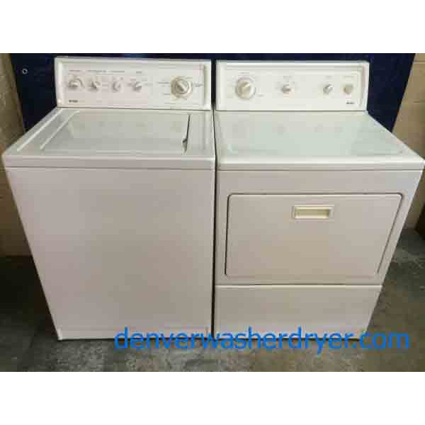 Kenmore 80 Series Washer/Elite Dryer, Matching Beige Set, Super Capacity