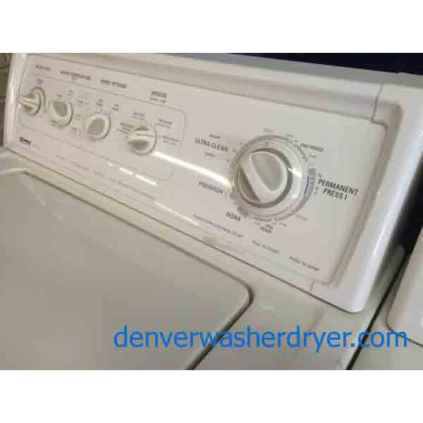 Kenmore 80 Series Washer/Elite Dryer, Matching Beige Set, Super Capacity