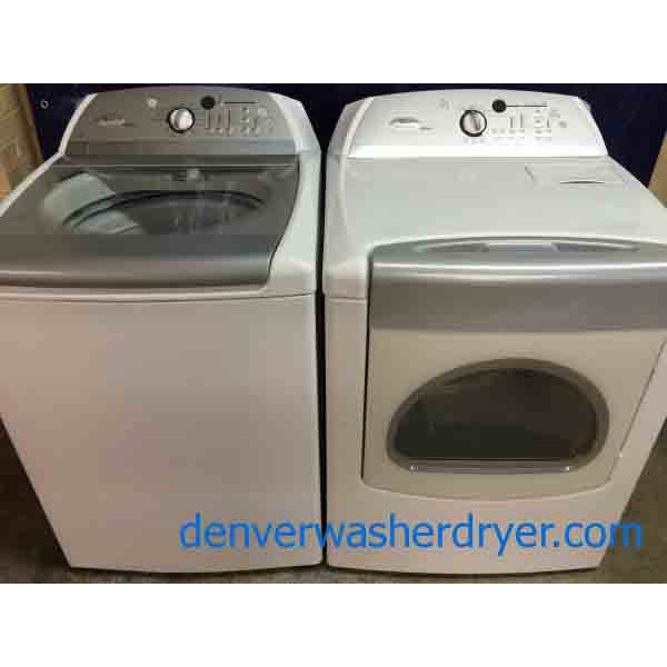 Whirlpool Cabrio Washer/Dryer, Excellent Well-Kept Units, Stainless Basket, he