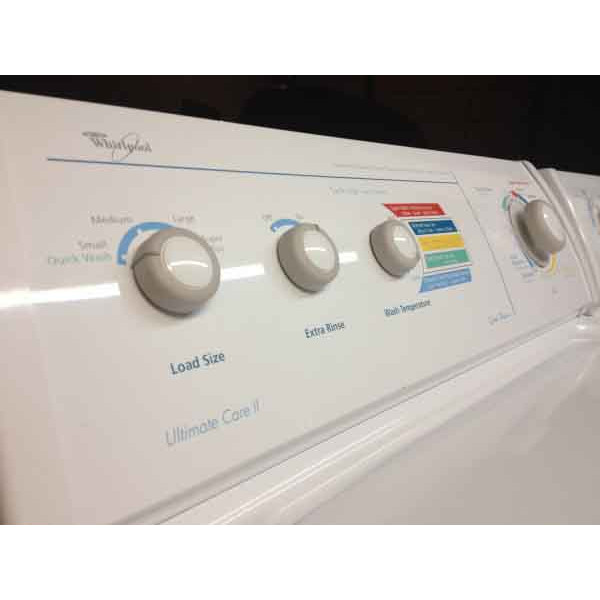 Gleaming Whirlpool Ultimate Care 2 Washer and Dryer