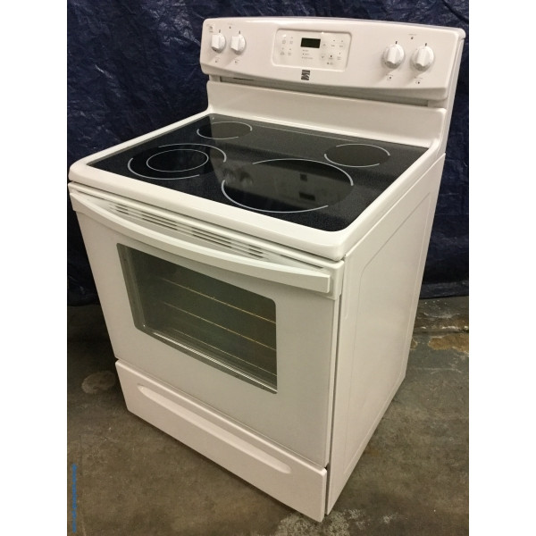 Beautiful White Glass-Top 220v Stove