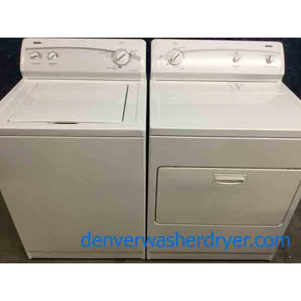 Classic Kenmore Direct-Drive Washer Dryer Set, Super Capacity, 1-Year Warranty, 220v