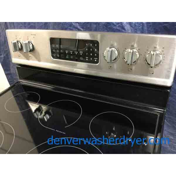 Stainless Frigidaire Gallery Range, Glass-Top Stove, Convection Oven