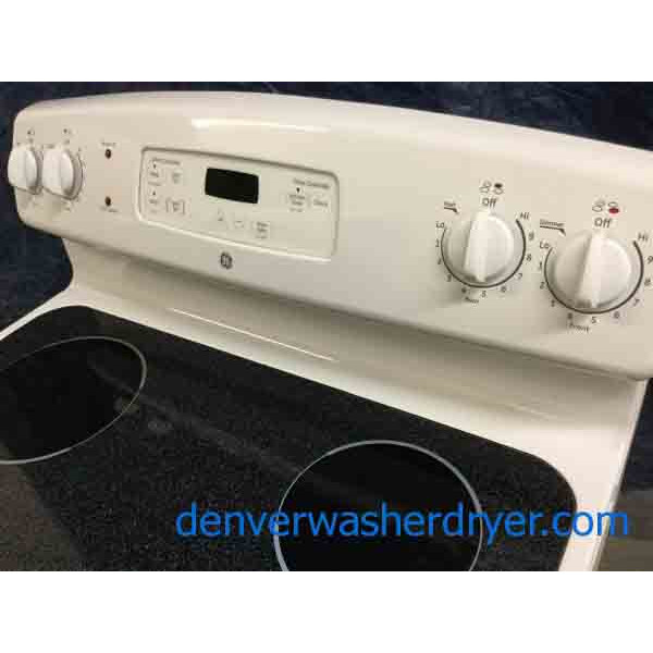 White Refrigerator w/ice-maker and White Electric Range