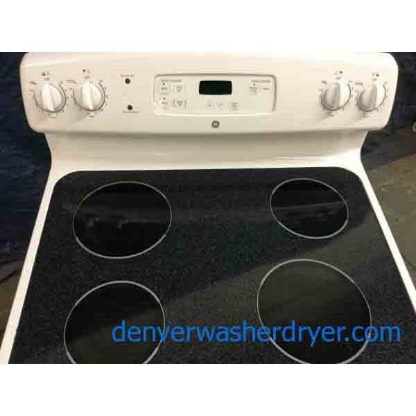 White Refrigerator w/ice-maker and White Electric Range