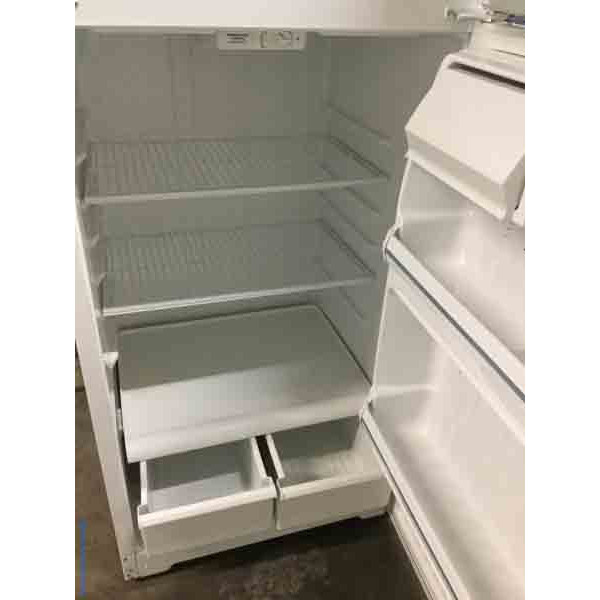 Discount Refrigerator, 16 Cu. Ft., White, TopMount Freezer, Clean