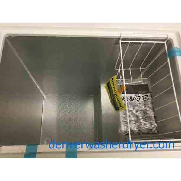 Brand-New White Chest Freezer, 5 Cu. Ft, by Insignia, 1-Year Warranty