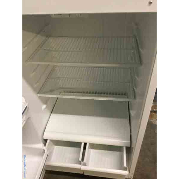 Scratched & Dented 16 Cu. Ft. Refrigerator, GE, White, Clean and Cold, 1-Year Warranty