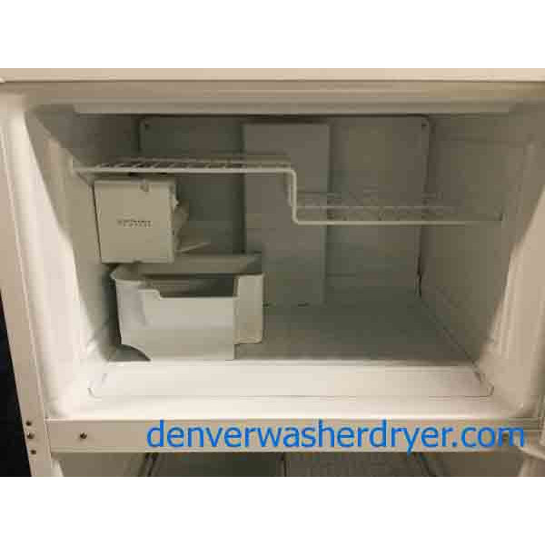 Used Refrigerator With IceMaker! 18 Cu. Ft., White, by GE, 1Year Warranty 3297 Denver