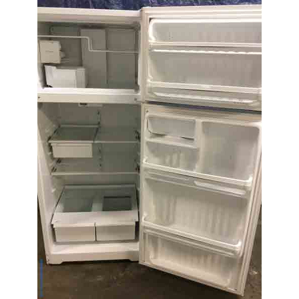Used Refrigerator With IceMaker! 18 Cu. Ft., White, by GE, 1Year Warranty 3297 Denver