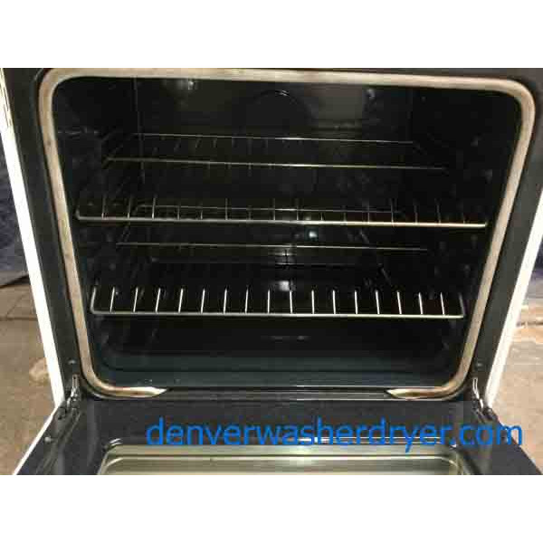 30" Freestanding White GlassTop Samsung Stove/Oven, Electric, Clean