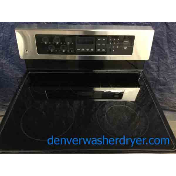 Stainless Steel Stove, Electric 30″ Freestanding, LG, Glass-Top, 5.6 Cu. Ft., 1-Year Warranty