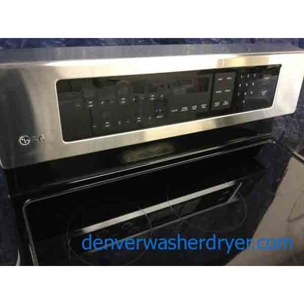 Stainless Steel Stove, Electric 30" Freestanding, LG, GlassTop, 5.6 Cu