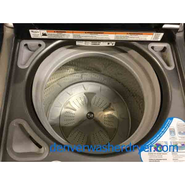 Solid Whirlpool Cabrio Platinum Direct-Drive Laundry Set, High End,5 year