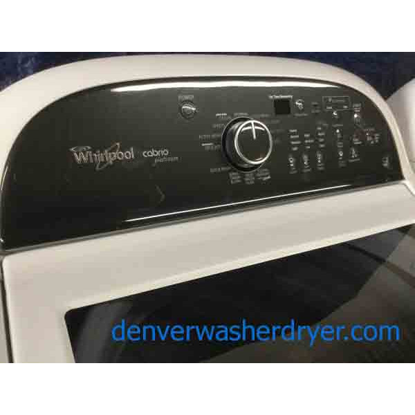 High-End Whirlpool Cabrio Platinum Direct-Drive Washer, Electric Dryer, Energy Star