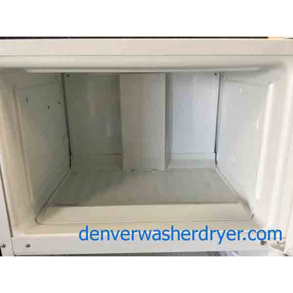 Discount Refrigerator, 14 Cu. Ft. Hotpoint(GE), White, Clean, 1-Year Warranty