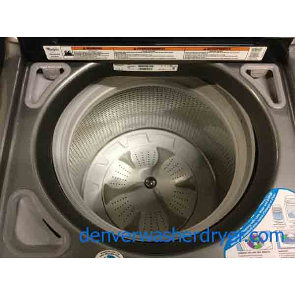 Silver Whirlpool Cabrio Platinum Direct-Drive Washing Machine, Top-of-the-Line, 1-Year Warranty!