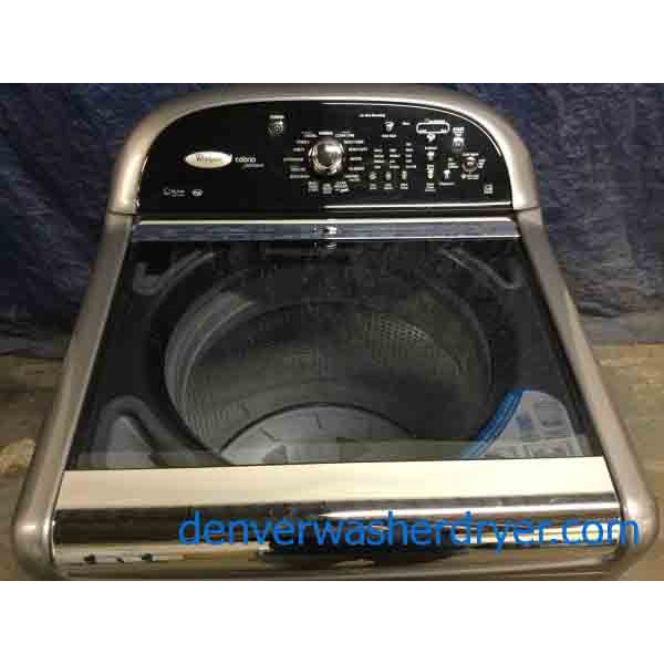 Silver Whirlpool Cabrio Platinum Direct-Drive Washing Machine, Top-of-the-Line, 1-Year Warranty!