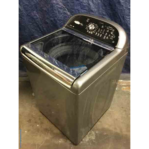 Silver Whirlpool Cabrio Platinum DirectDrive Washing Machine, Topof