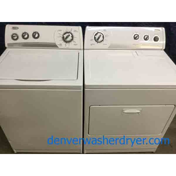 Direct-Drive Whirlpool Washer, Electric Dryer, Super Capacity, Heavy-Duty, Quality Refurbished Appliances
