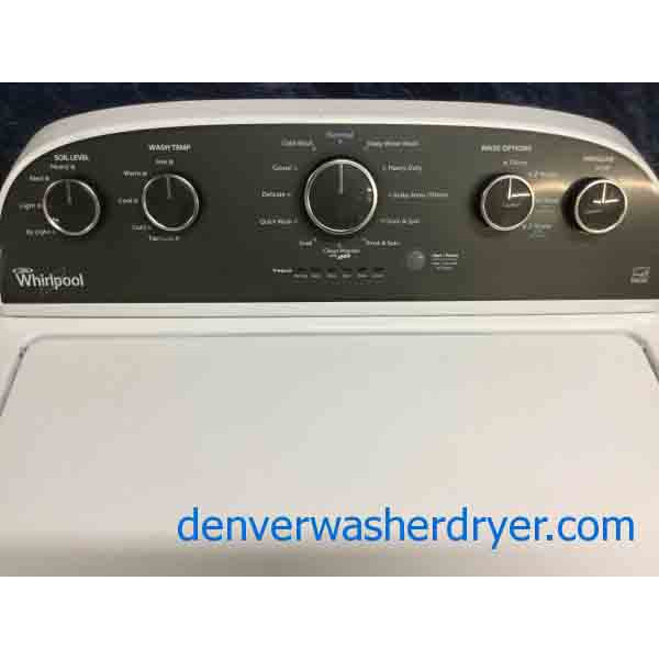 Energy Star 4.3 Cu.ft Washing Machine by Whirlpool, Full-Size, 1-Year Warranty!