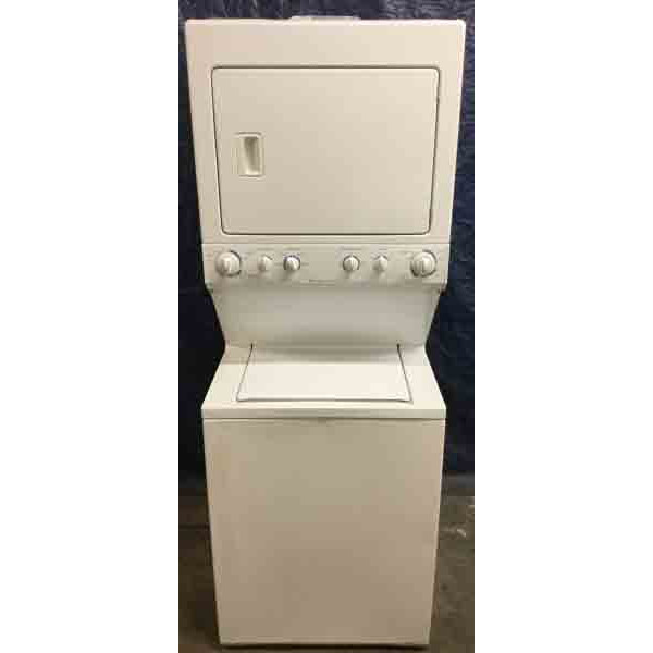Full-Size 27″ Frigidaire Stacked Laundry Center, 220V, Commercial Heavy Duty, 1-Year Warranty!