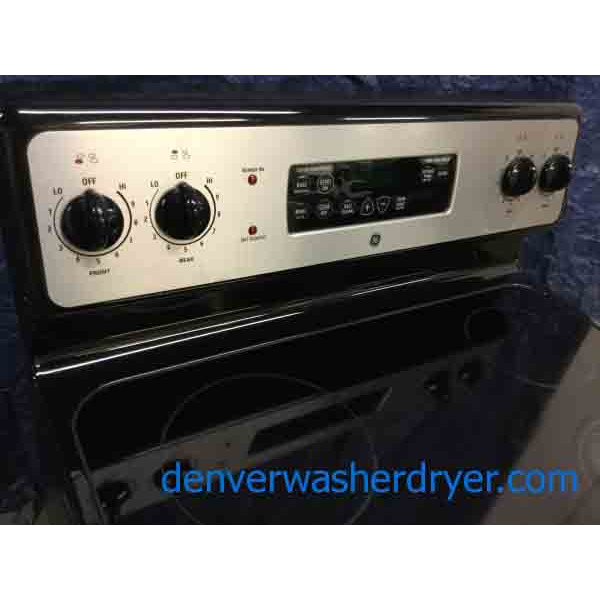 Gorgeous GE Stainless Glass-Top Range, 220V, Self-Cleaning, 1-Year Warranty!