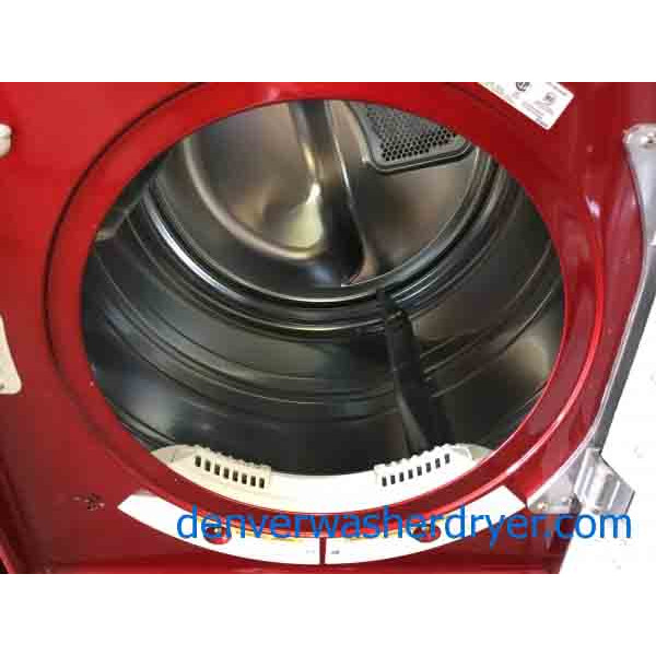 5 year on all 3Red Kenmore Elite FrontLoad Washer Dryer Set on