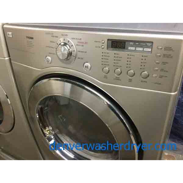 Spectacular Silver LG FrontLoad Set on Pedestals, DirectDrive