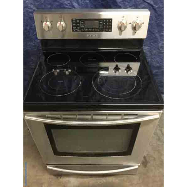 Used Stainless Samsung Range, GlassTop, Electric, 1Year Warranty! 3491 Denver Washer Dryer Used Stainless Samsung Range, GlassTop, Electric, 1Year Warranty! 3491 Denver Washer Dryer
