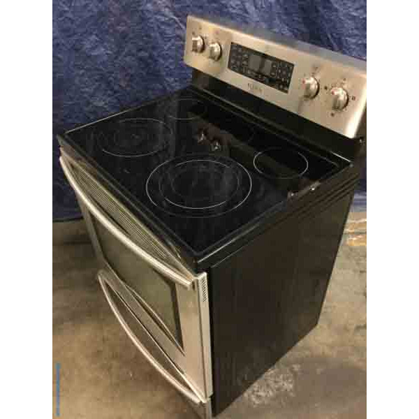 Used Stainless Samsung Range, Glass-Top, Electric, 1-Year Warranty!