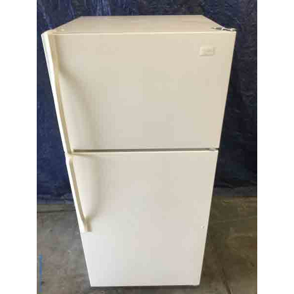 Almond Whirlpool Refrigerator, 14 Cu. Ft., Works Great! 1-Year Warranty