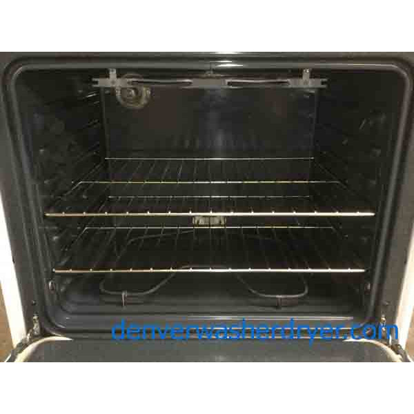 SmoothTop Electric Range, White, 30" Freestanding, GE, 1Year Warranty 3534 Denver Washer