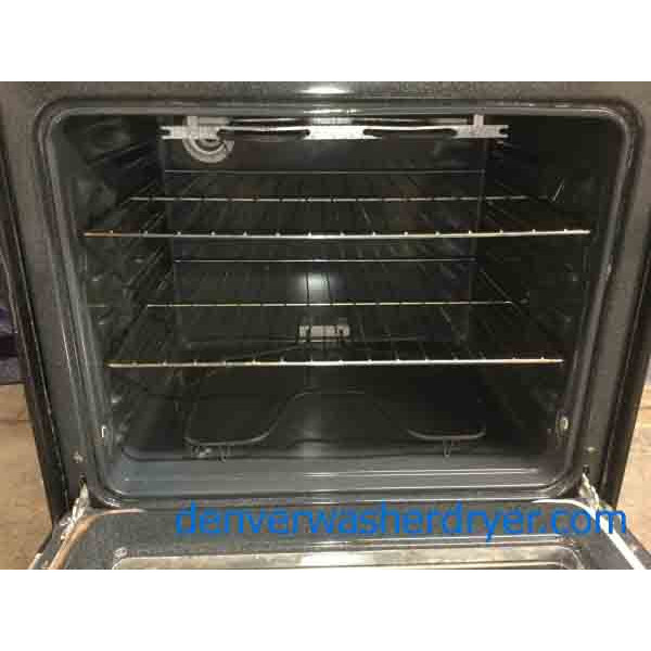 Black GlassTop Electric Range, 30" Freestanding, GE, 1Year Warranty