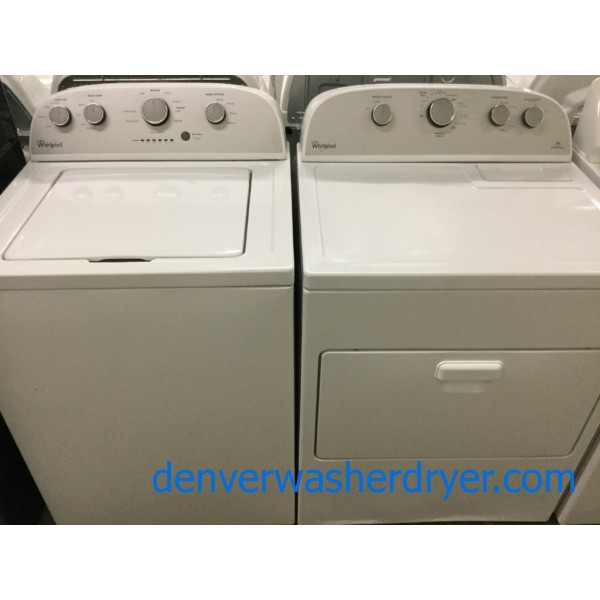 Newer Model Whirlpool TopLoad HE Washer & Electric Dryer Laundry Set