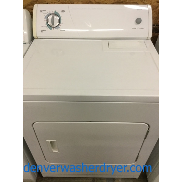 “Flat Back” Space Saving Whirlpool Electric Dryer, Extra Large Capacity, Quality Refurbished, 1-Year Warranty