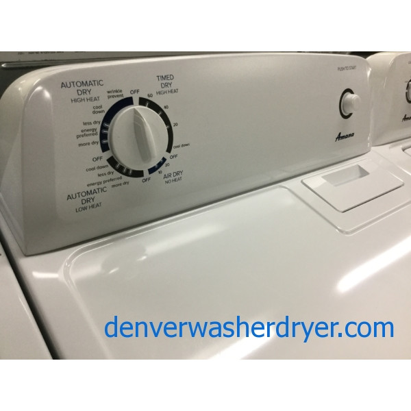 HE Washer Dryer Set by Amana (Maytag), Full Size, Clean, 1-Year Warranty