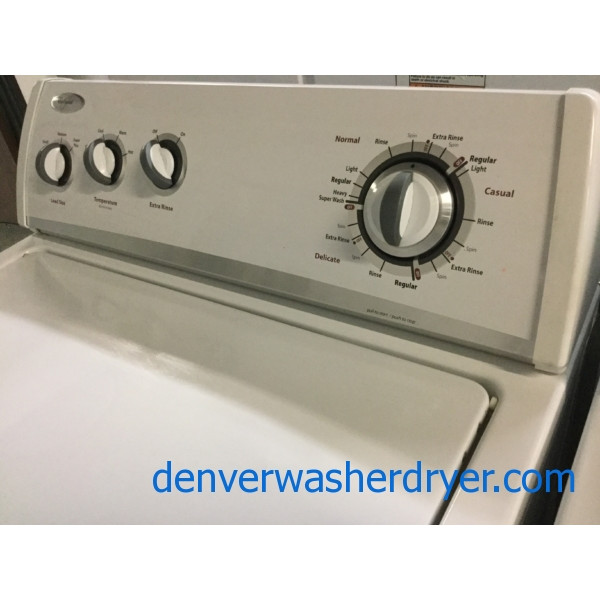 Superb Whirlpool Direct-Drive Washing Machine, Electric Dryer, Full-Sized, Quality Refurbished, 1-Year Warranty