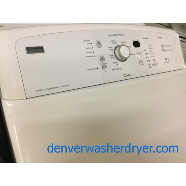 Fantastic Kenmore (Whirlpool) Elite Oasis Set, Direct-Drive HE Energy Star Washer w/Agitator & Electric Over-Sized Dryer, Quality Refurbished, 1-Year Warranty!