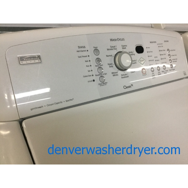 Fantastic Kenmore (Whirlpool) Elite Oasis Set, Direct-Drive HE Energy Star Washer w/Agitator & Electric Over-Sized Dryer, Quality Refurbished, 1-Year Warranty!