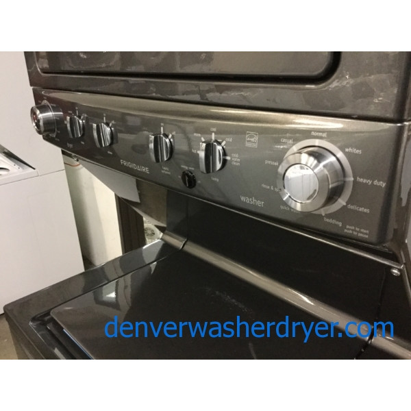 BRAND-NEW 27″ Frigidaire Stacked HE Washer & Electric Dryer (Unitized) Laundry Center, 1-Year Warranty