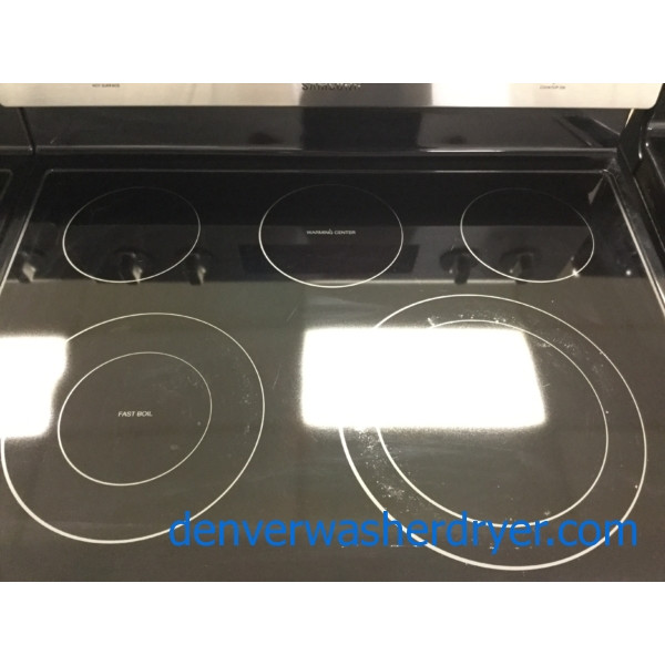 Splendid Samsung Stainless Electric Range, GlassTop, Convection Oven