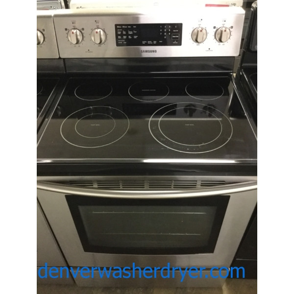 Splendid Samsung Stainless Electric Range, GlassTop, Convection Oven