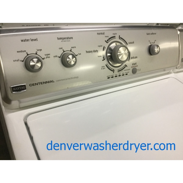 Used Maytag Centennial Washer Dryer Set, Electric, Full-Sized, Quality Refurbished, 1-Year Warranty!
