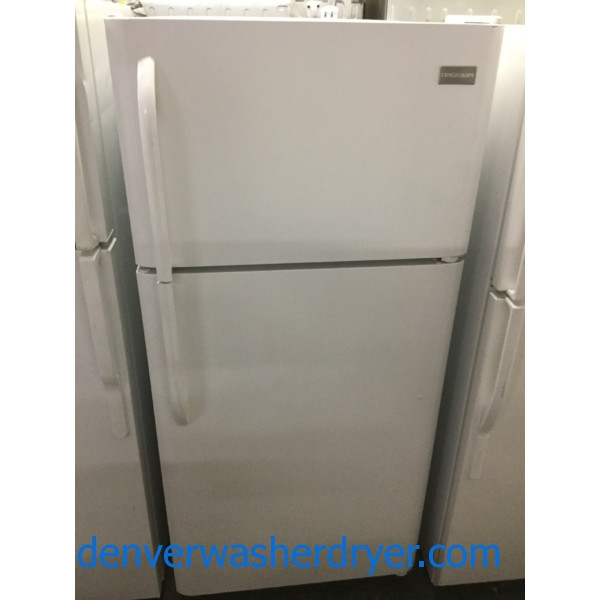 Fantastic Frigidaire 18 cu. ft. Top-Mount Refrigerator, White, Clean and Cold! 1-Year Warranty FFHT1817LWB