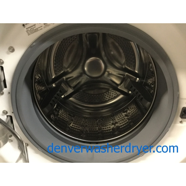 27″ LG Front-Load Stackable Washer & Dryer Set, Electric, Direct-Drive, Sanitary Cycle, Quality Refurbished, 1-Year Warranty